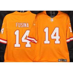 Buccaneers #14 Chuck Fusina Orange Football Jersey Stitched