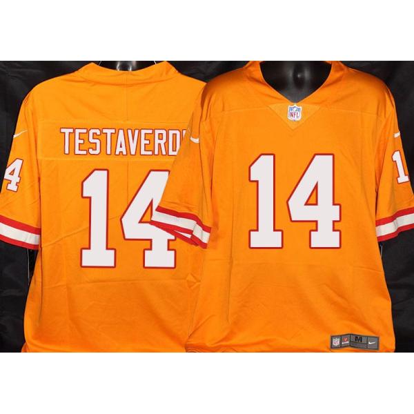 Buccaneers #14 Vinny Testaverde Orange Football Jersey Stitched