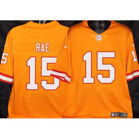 Buccaneers #15 Mike Rae Orange Football Jersey Stitched