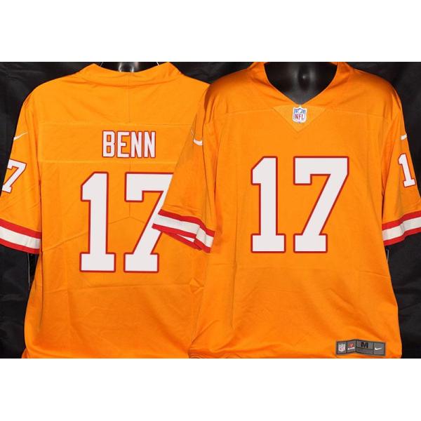 Buccaneers #17 Arrelious Benn Orange Football Jersey Stitched