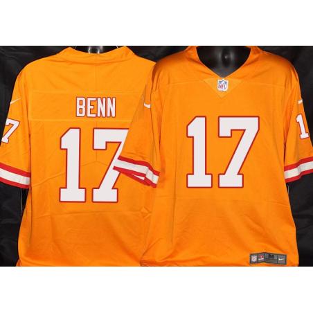 Buccaneers #17 Arrelious Benn Orange Football Jersey Stitched