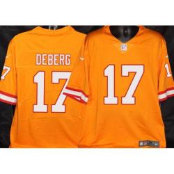 Buccaneers #17 Steve DeBerg Orange Football Jersey Stitched