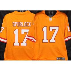 Buccaneers #17 Micheal Spurlock Orange Football Jersey Stitched