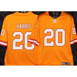 Buccaneers #20 Odie Harris Orange Football Jersey Stitched