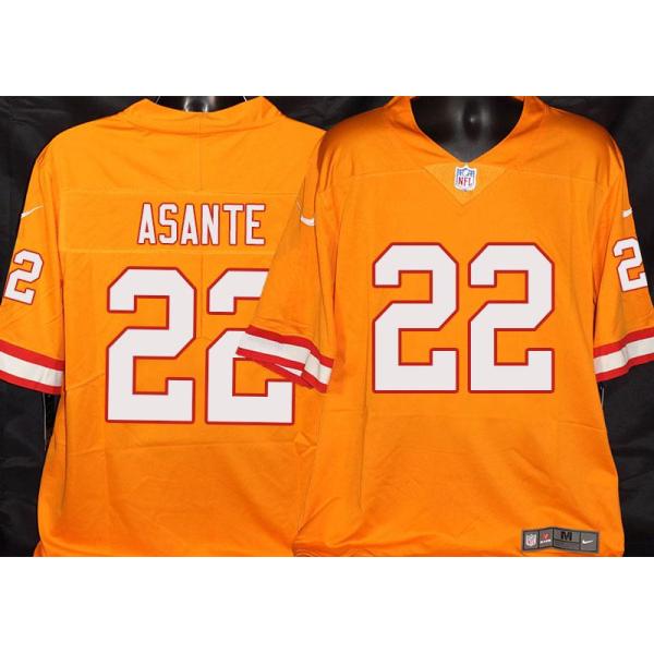 Buccaneers #22 Larry Asante Orange Football Jersey Stitched