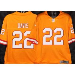 Buccaneers #22 Sammy Davis Orange Football Jersey Stitched