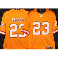 Buccaneers #23 Marty Carter Orange Football Jersey Stitched