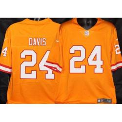 Buccaneers #24 Carlton Davis Orange Football Jersey Stitched