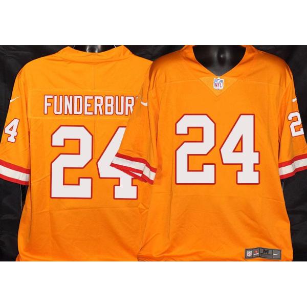 Buccaneers #24 Tyrek Funderburk Orange Football Jersey Stitched