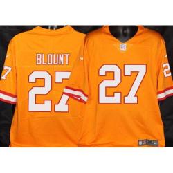 Buccaneers #27 LeGarrette Blount Orange Football Jersey Stitched