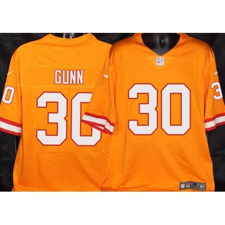 Buccaneers #30 Jimmy Gunn Orange Football Jersey Stitched