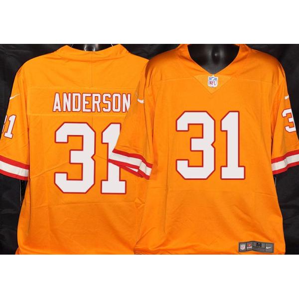 Buccaneers #31 Jerry Anderson Orange Football Jersey Stitched