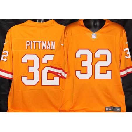 Buccaneers #32 Michael Pittman Orange Football Jersey Stitched