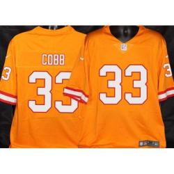 Buccaneers #33 Reggie Cobb Orange Football Jersey Stitched