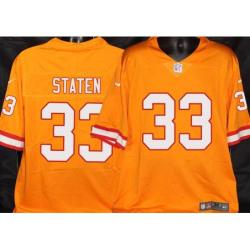 Buccaneers #33 Robert Staten Orange Football Jersey Stitched