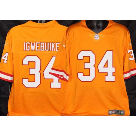 Buccaneers #34 Godwin Igwebuike Orange Football Jersey Stitched