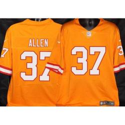 Buccaneers #37 Will Allen Orange Football Jersey Stitched