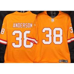 Buccaneers #38 Brandon Anderson Orange Football Jersey Stitched