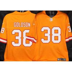 Buccaneers #38 Dashon Goldson Orange Football Jersey Stitched