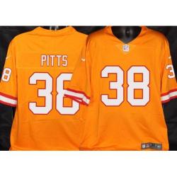 Buccaneers #38 Derrek Pitts Orange Football Jersey Stitched