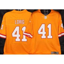 Buccaneers #41 Erik Lorig Orange Football Jersey Stitched