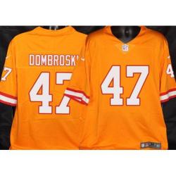 Buccaneers #47 Paul Dombroski Orange Football Jersey Stitched