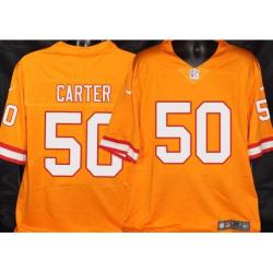 Buccaneers #50 Bruce Carter Orange Football Jersey Stitched