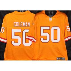 Buccaneers #50 Sidney Coleman Orange Football Jersey Stitched