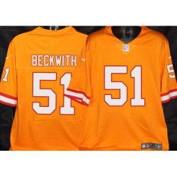 Buccaneers #51 Kendell Beckwith Orange Football Jersey Stitched