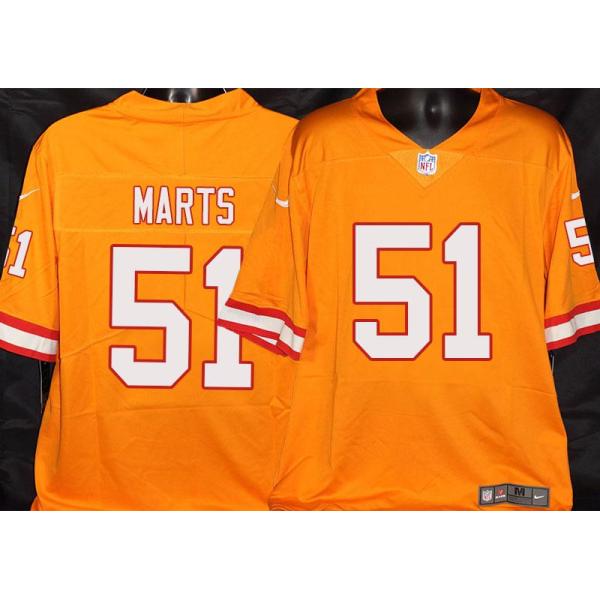 Buccaneers #51 Lonnie Marts Orange Football Jersey Stitched