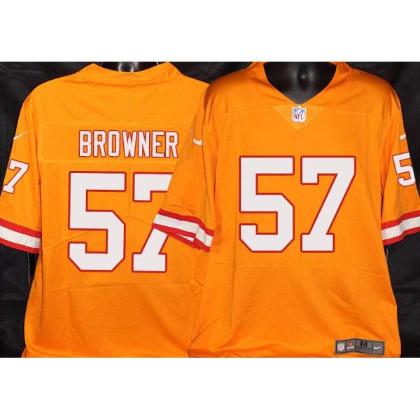 Buccaneers #57 Keith Browner Orange Football Jersey Stitched