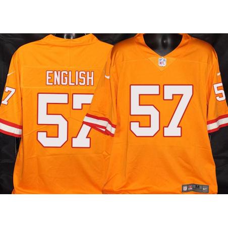 Buccaneers #57 Larry English Orange Football Jersey Stitched