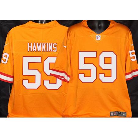 Buccaneers #59 Andy Hawkins Orange Football Jersey Stitched