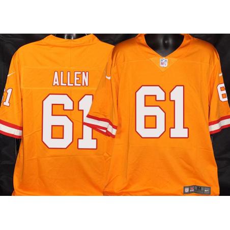 Buccaneers #61 Josh Allen Orange Football Jersey Stitched