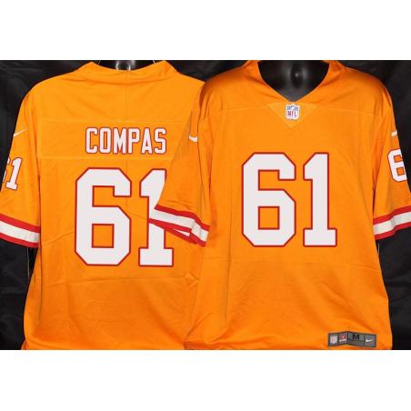 Buccaneers #61 Jonathan Compas Orange Football Jersey Stitched