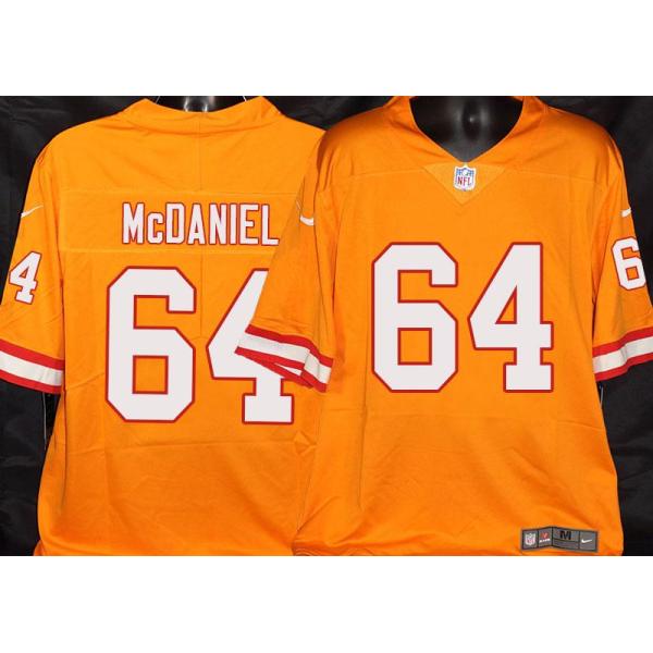 Buccaneers #64 Randall McDaniel Orange Football Jersey Stitched