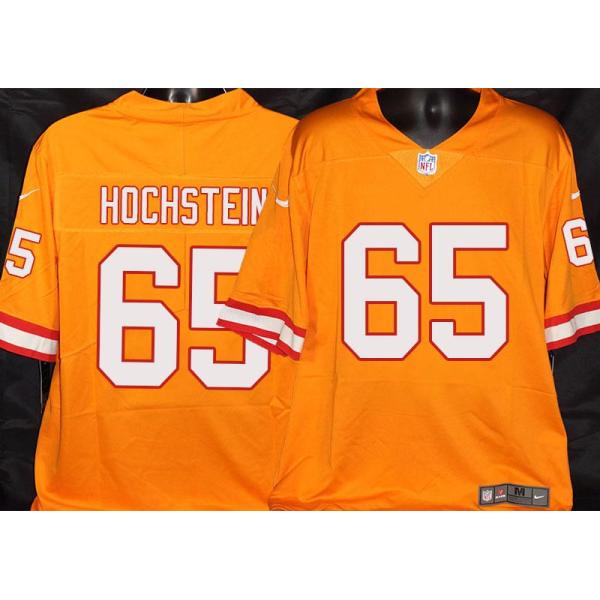 Buccaneers #65 Russ Hochstein Orange Football Jersey Stitched