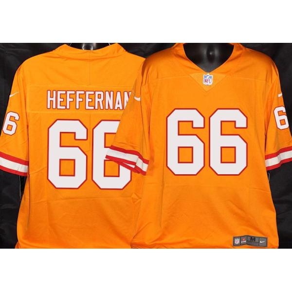 Buccaneers #66 Dave Heffernan Orange Football Jersey Stitched