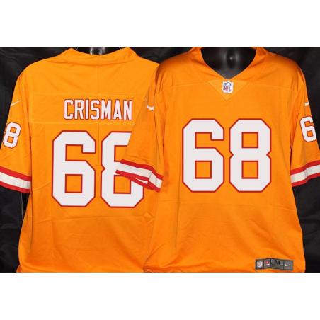 Buccaneers #68 Joel Crisman Orange Football Jersey Stitched