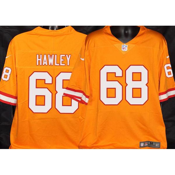 Buccaneers #68 Joe Hawley Orange Football Jersey Stitched