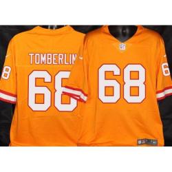 Buccaneers #68 Pat Tomberlin Orange Football Jersey Stitched