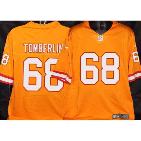 Buccaneers #68 Pat Tomberlin Orange Football Jersey Stitched