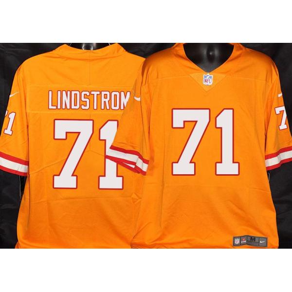 Buccaneers #71 Chris Lindstrom Orange Football Jersey Stitched