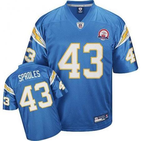 Darren Sproles San Diego Football Jersey - San Diego #43 Football Jersey(Powder Blue AFL 50th)