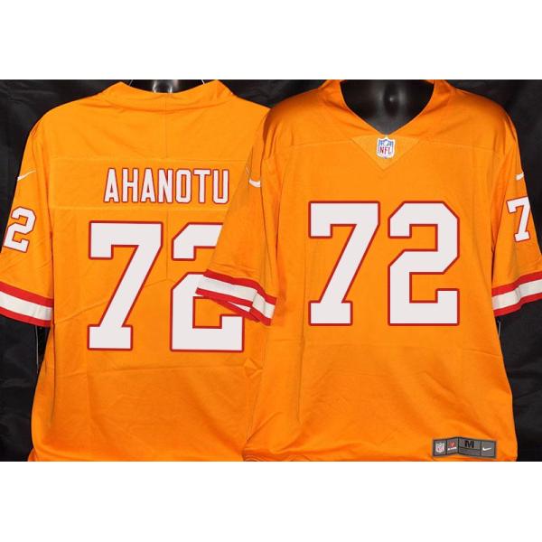 Buccaneers #72 Chidi Ahanotu Orange Football Jersey Stitched