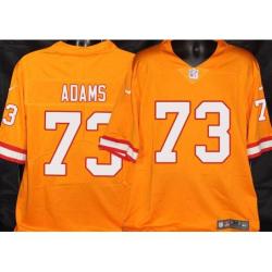 Buccaneers #73 Theo Adams Orange Football Jersey Stitched