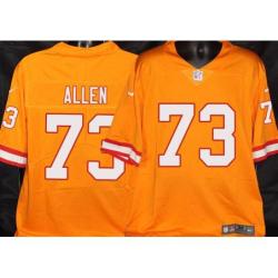 Buccaneers #73 Roger Allen Orange Football Jersey Stitched