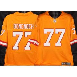 Buccaneers #77 Caleb Benenoch Orange Football Jersey Stitched