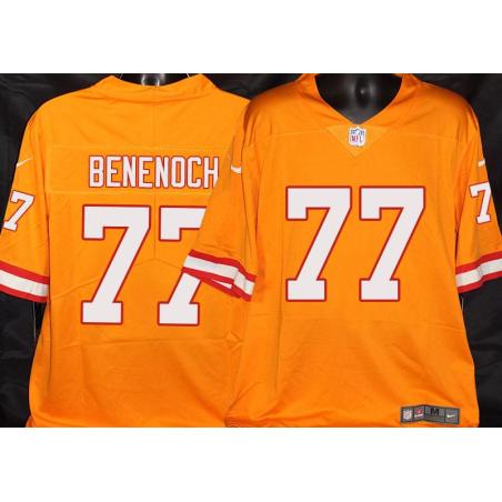 Buccaneers #77 Caleb Benenoch Orange Football Jersey Stitched