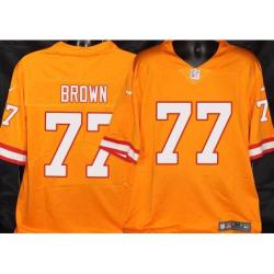 Buccaneers #77 Rufus Brown Orange Football Jersey Stitched